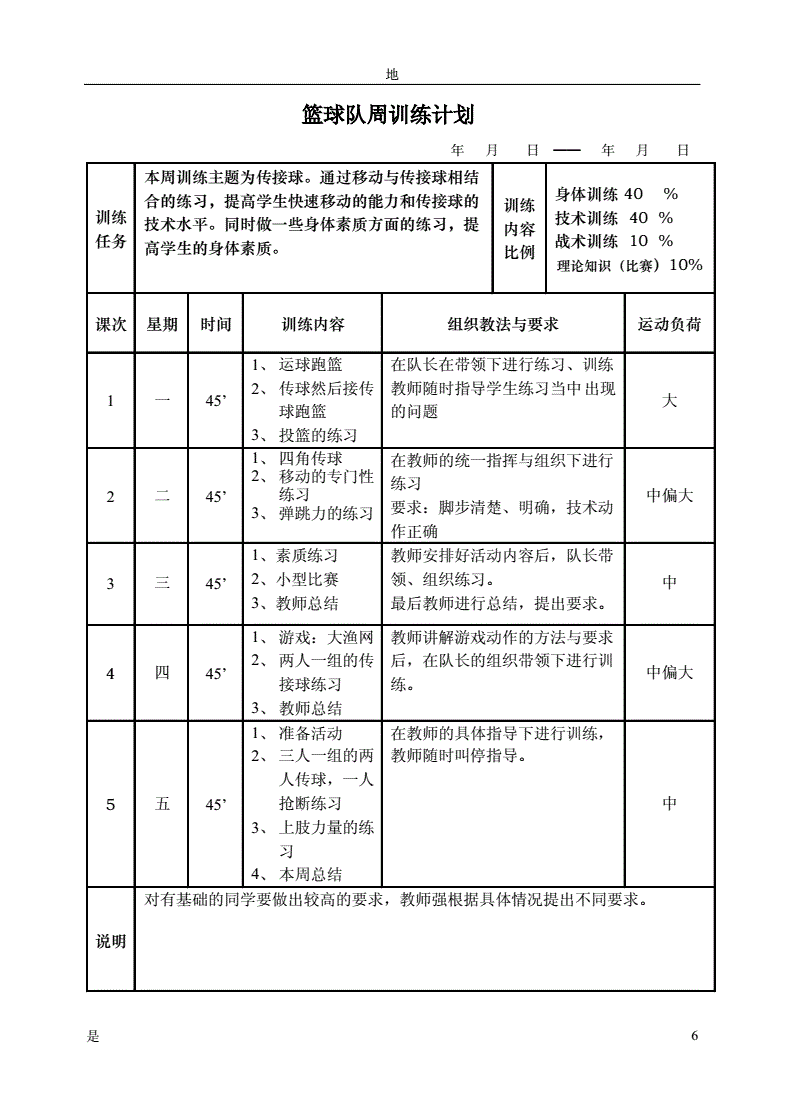 篮球体能训练计划模板大学生_2